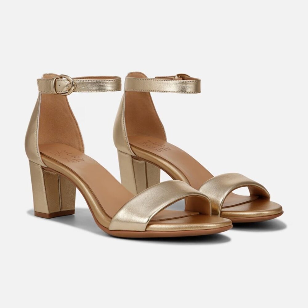 Naturalizer Vera Dress Sandal - Dark Gold Leather